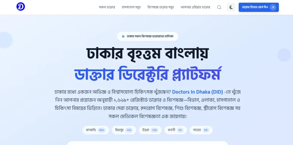 Doctors in Dhaka: Largest Doctor Directory in the Capital
